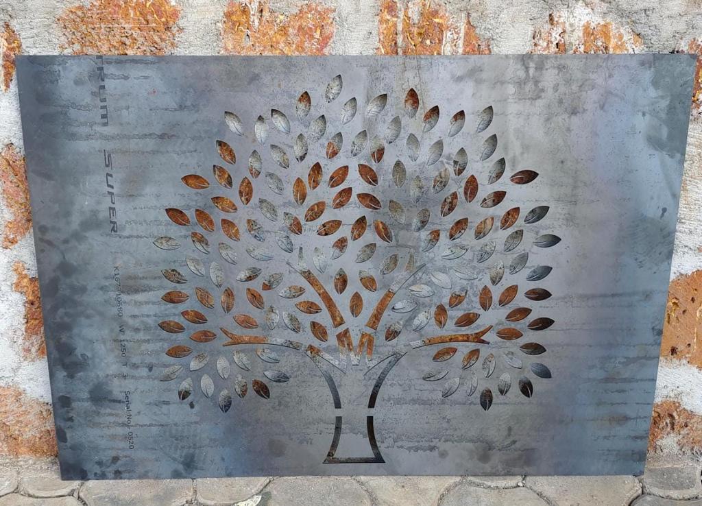 Laser-cut tree of life panel